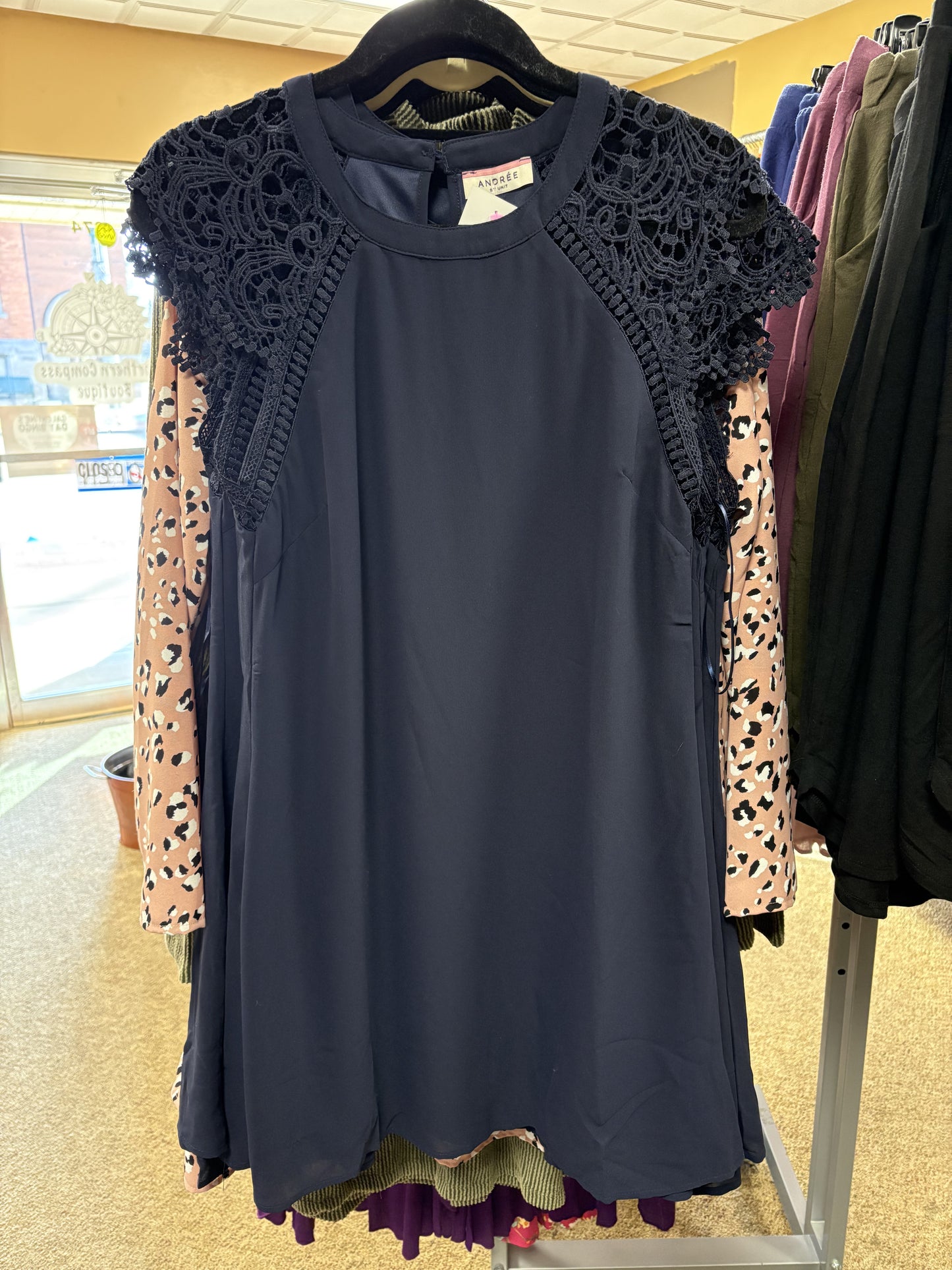 Navy Lace Dress