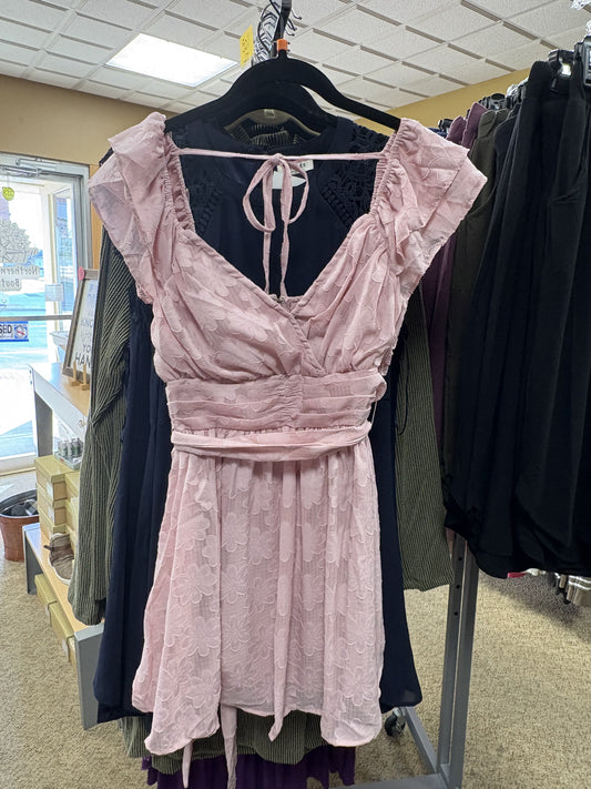 Pink Embossed Dress