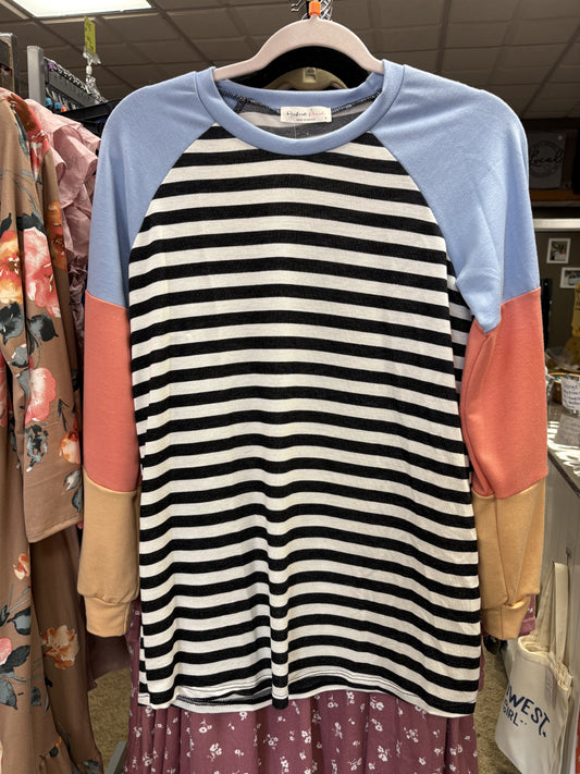 Stripe Contrast Top