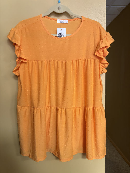 Orange Tiered Top